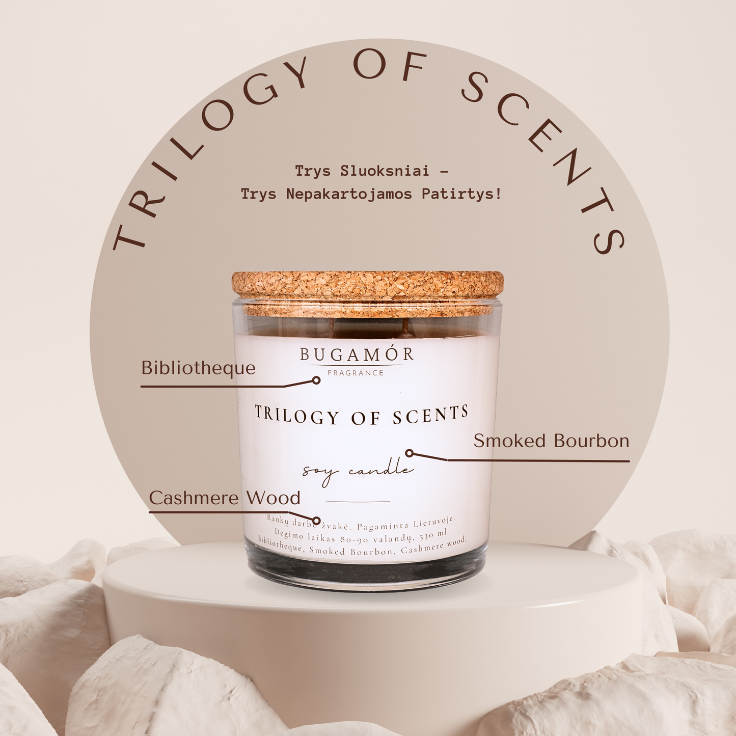 Aromatinė žvakė ,,Trilogy Of Scents“